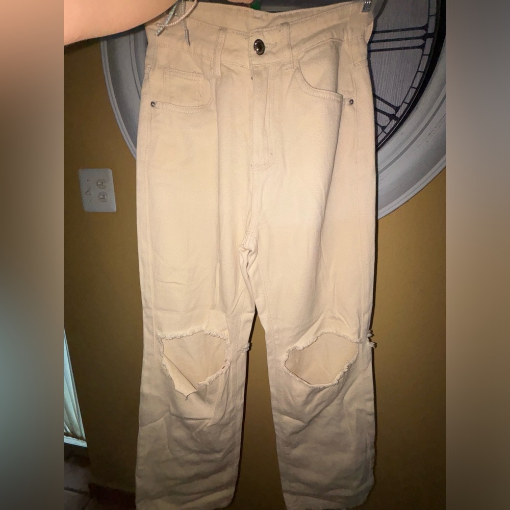 Shein Petite Tan Jeans